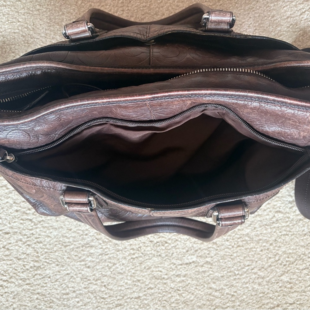 Coach Brown Leather Women’s Laptop Work Bag - Picture 6 of 7
